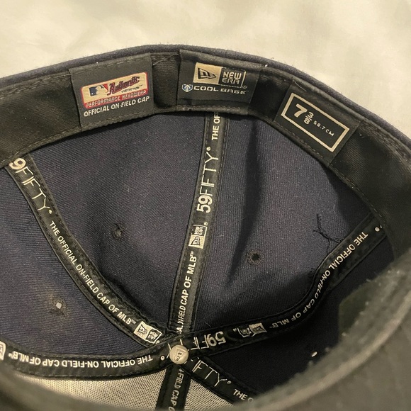 New Era Atlanta Braves Fitted Hat - Navy/Red Braves Hat - Picture 6 of 6